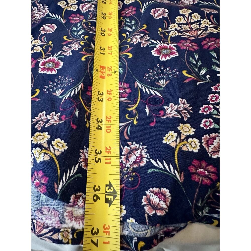 NWT St. John’s Bay Navy Floral Dress With Belt XL - Picture 6 of 6